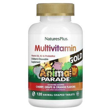 Nature's Plus, Source of Life Animal Parade Gold, домішка для дітей із мультивітамінами та мінералами 120 таблеток 4136-1 фото