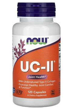 NOW Foods, UC-II, добавка для здоров&rsquo;я суглобів, неденатурований колаген типу II, 120 рослинних капсул 5897 фото