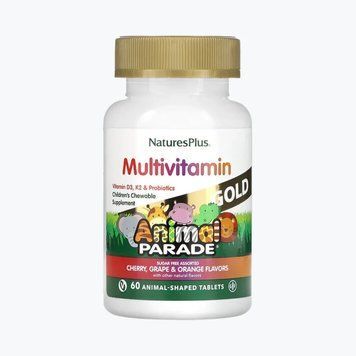 Nature's Plus, Source of Life Animal Parade Gold, домішка для дітей із мультивітамінами та мінералами 60 таблеток 4995 фото