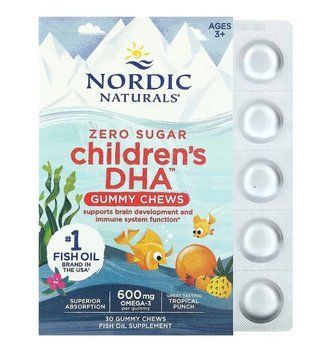 Nordic Naturals, Риб'ячий жир для дітей, Children's DHA Gummies,600 мг, 30 жувальних цукерок 6380 фото