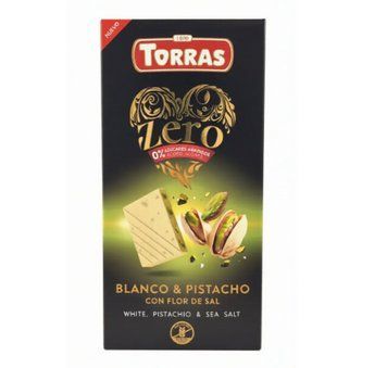 Шоколад білий без цукру зі смаком фісташки та морської солі Torras 100 г 6822 фото